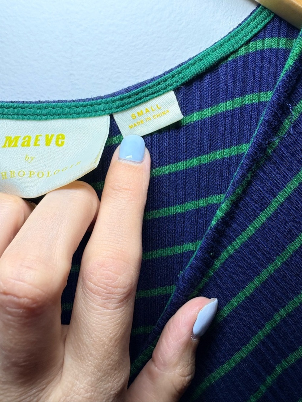Maeve by Anthropologie Striped Knit Midi Dress 💙💚 - Picture 7 of 8